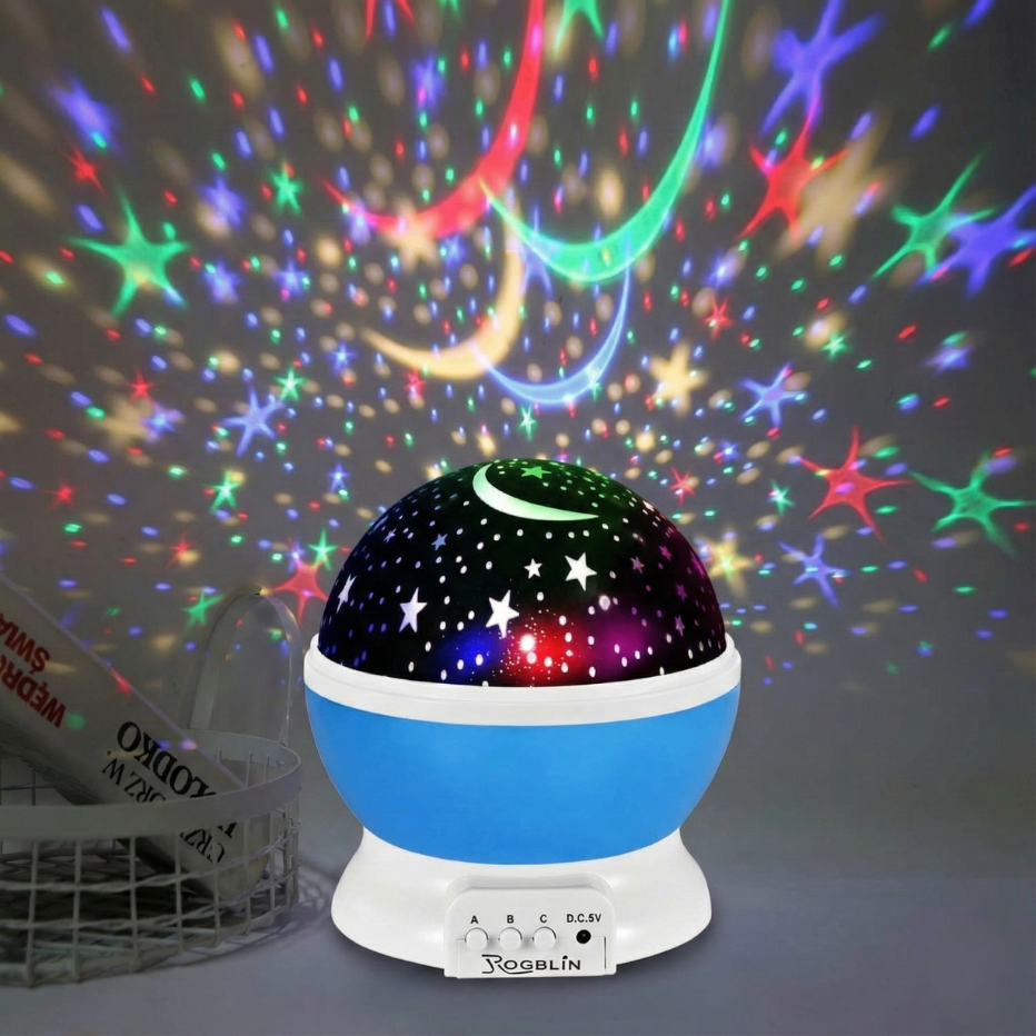 Galaxy Night Light Projector – 360° Rotating
