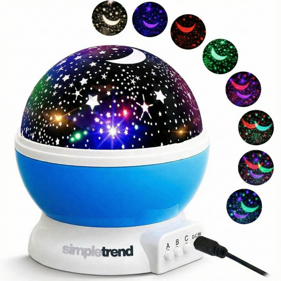 Galaxy Night Light Projector – 360° Rotating