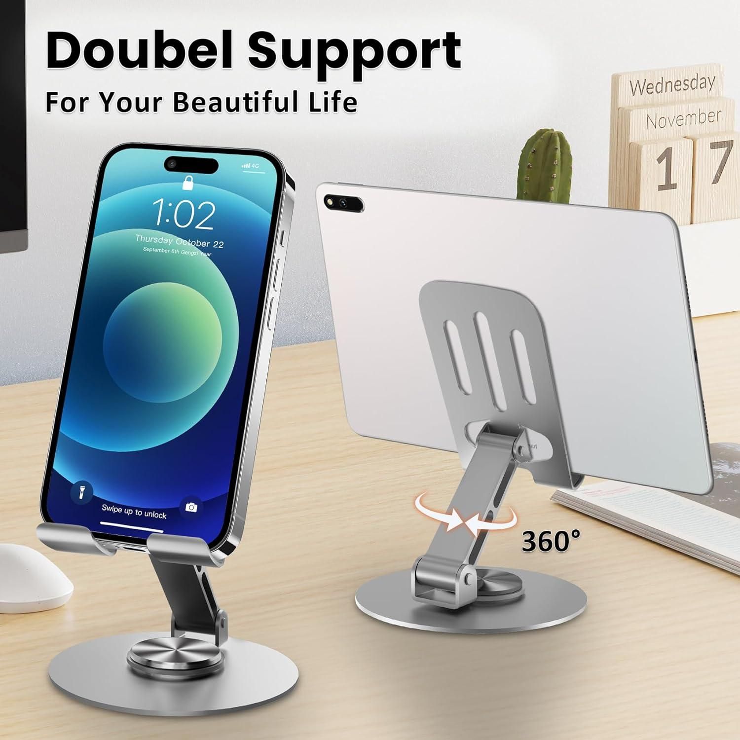 Aluminum 360 Rotatable Phone/Tablet Stand