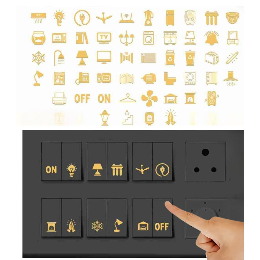 Gold Switch Stickers
