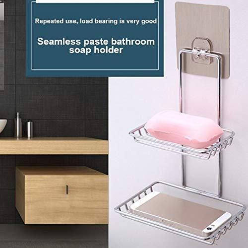 Soap Dish Holder-Double Layered  Stainless Steel